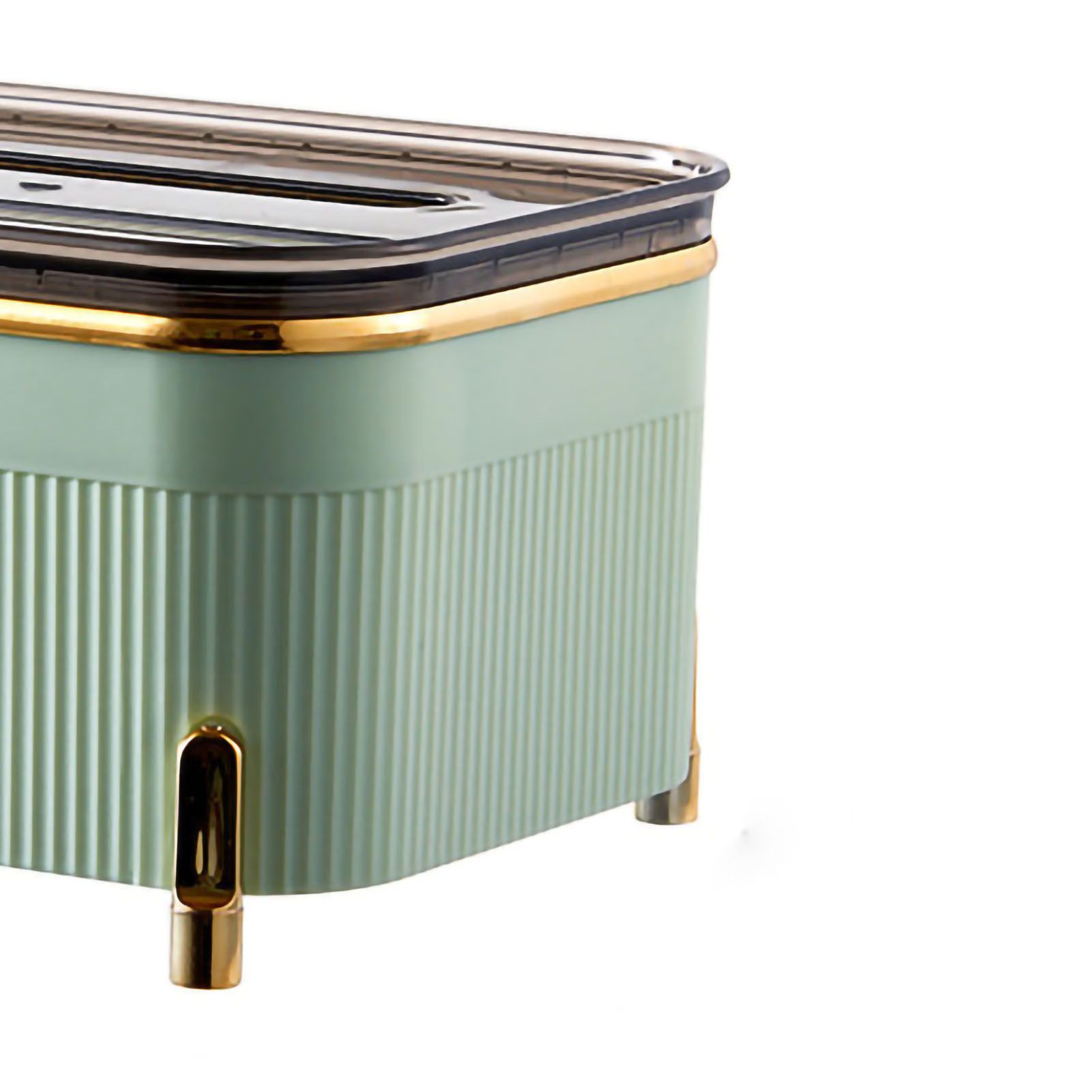 Multifunctional Tissue Box Household Desktop Storage Box Tissue Holder Box for Living Room Office Light Green - Image 3