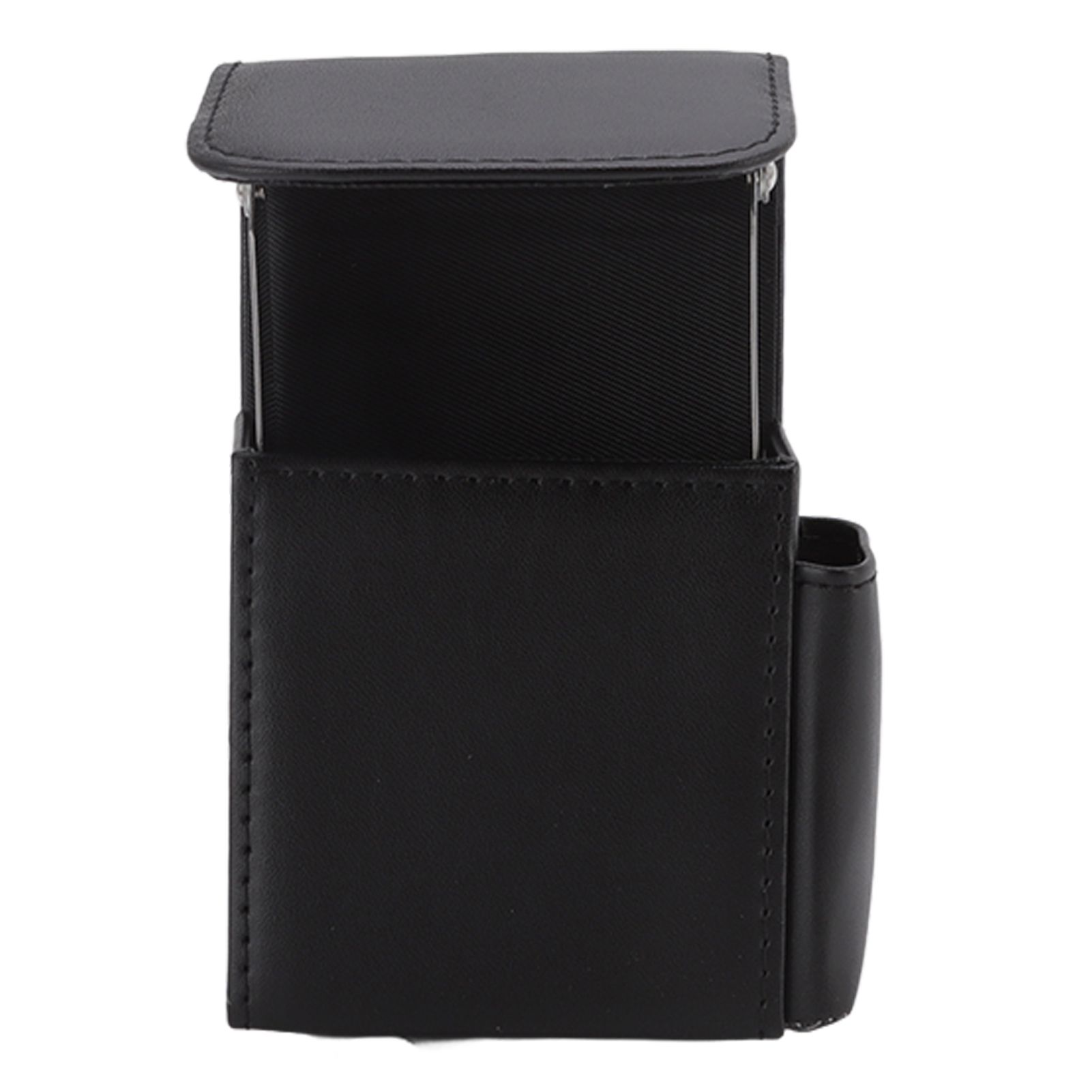 PU Cigarette Case with Lighter Holder 20 Packs Cigarette Box Wallet Design for Men Smoke Tools Black - Image 1