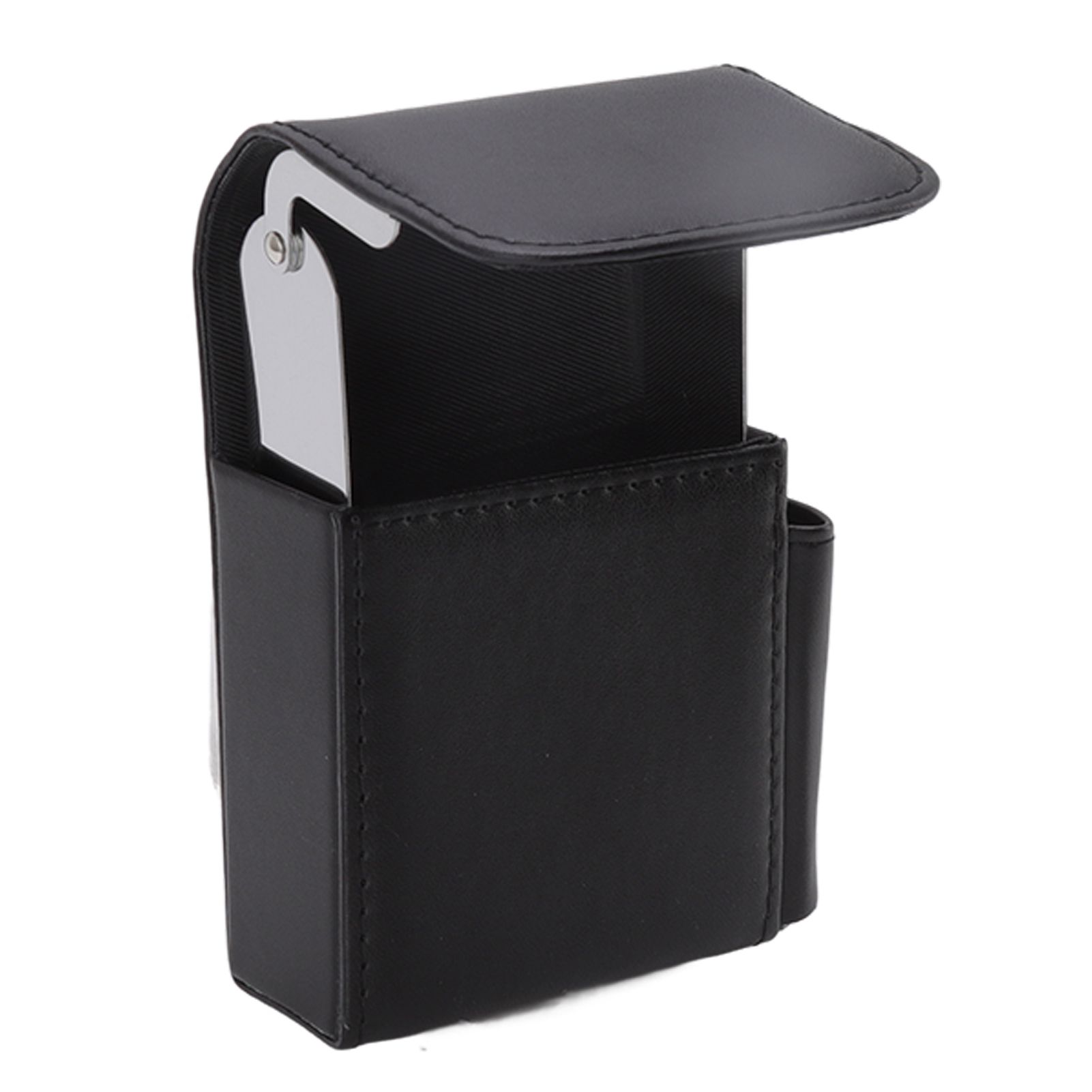 PU Cigarette Case with Lighter Holder 20 Packs Cigarette Box Wallet Design for Men Smoke Tools Black - Image 6