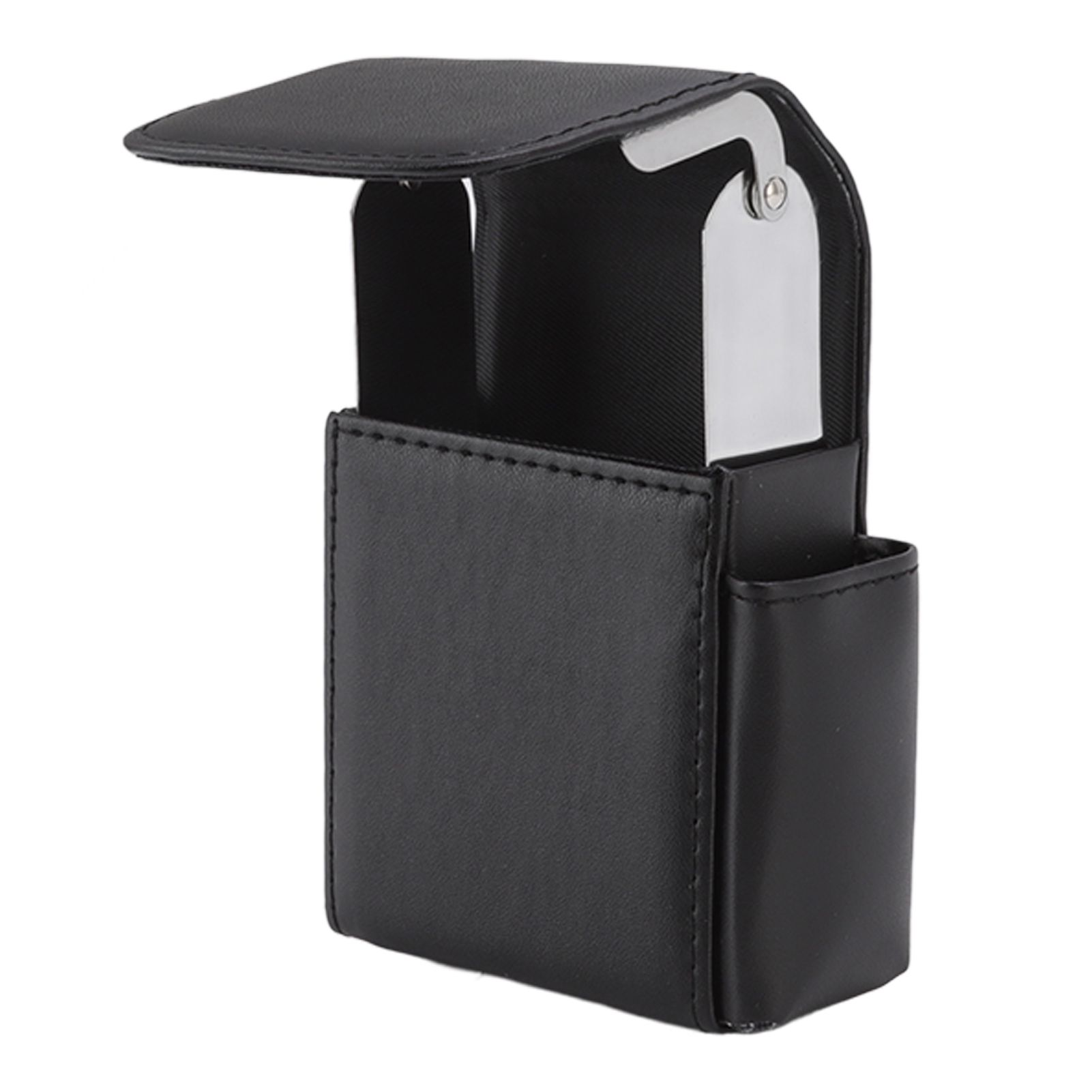 PU Cigarette Case with Lighter Holder 20 Packs Cigarette Box Wallet Design for Men Smoke Tools Black - Image 7