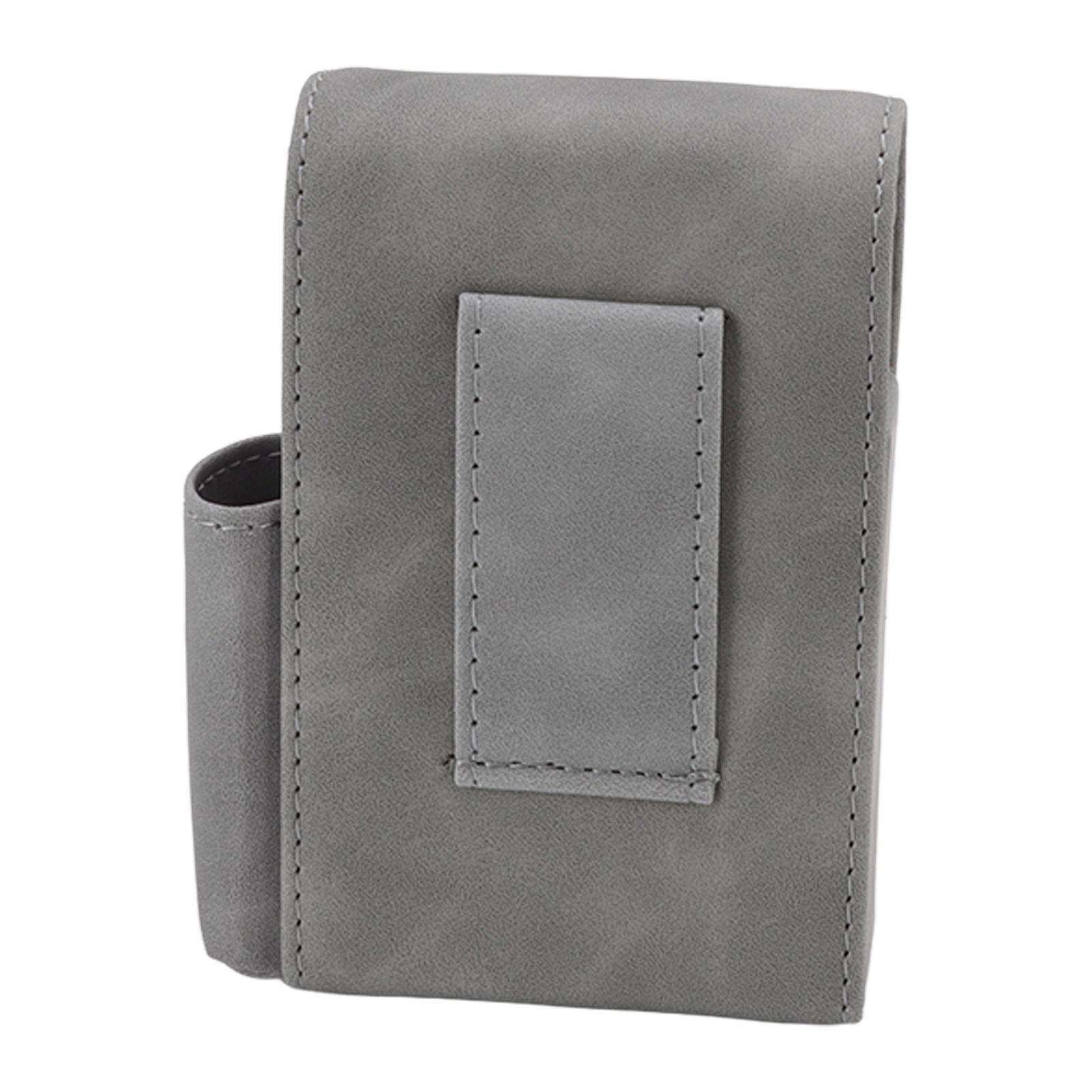 PU Cigarette Case with Lighter Holder 20 Packs Cigarette Box Wallet Design for Men Smoke Tools Gray - Image 8
