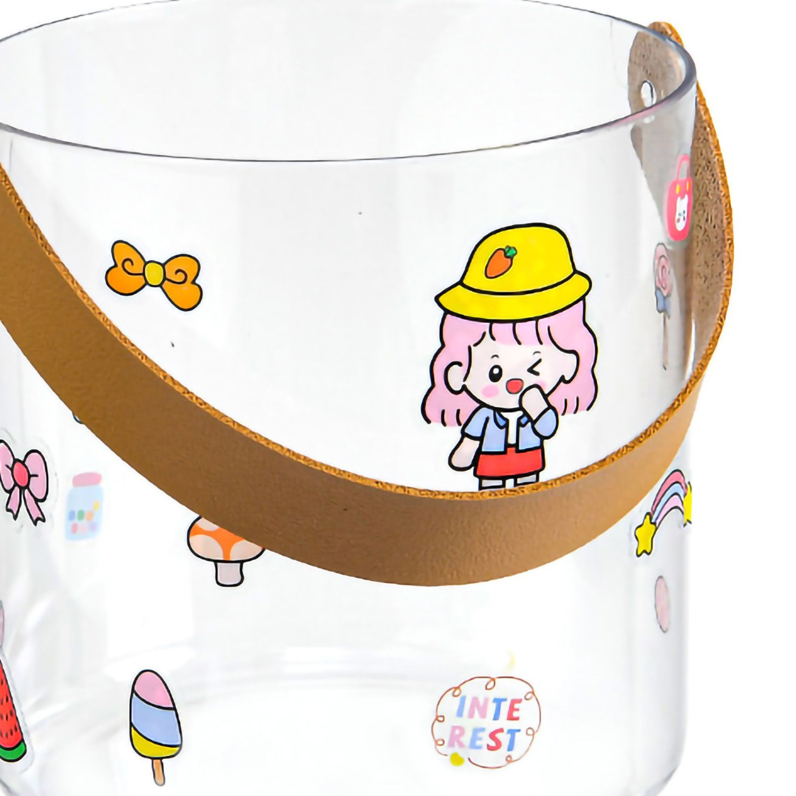 PET Small Ice Bucket Household Transparent Ice Wine Barrel Picnic Beer Drink Ice Bucket S 13x13cm/5.1x5.1in - Image 4