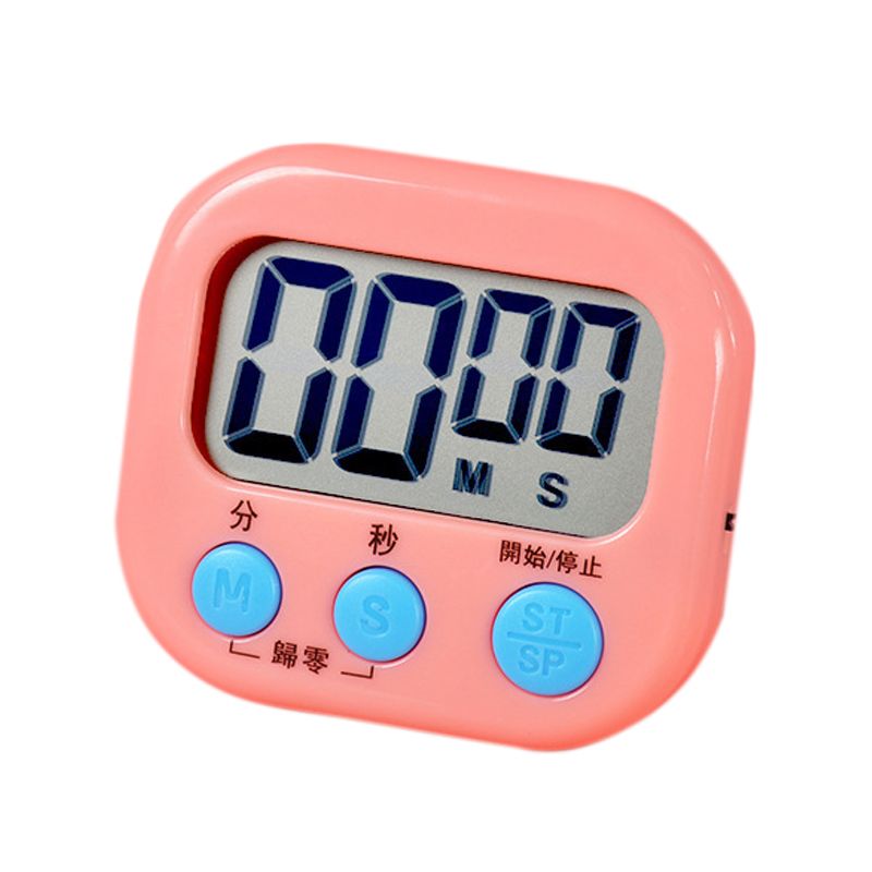 Digital Clock Timer Classroom Kitchen Magnetic Stopwatch for Kids Cooking Baking Boiling Egg Sports Pink - Image 1