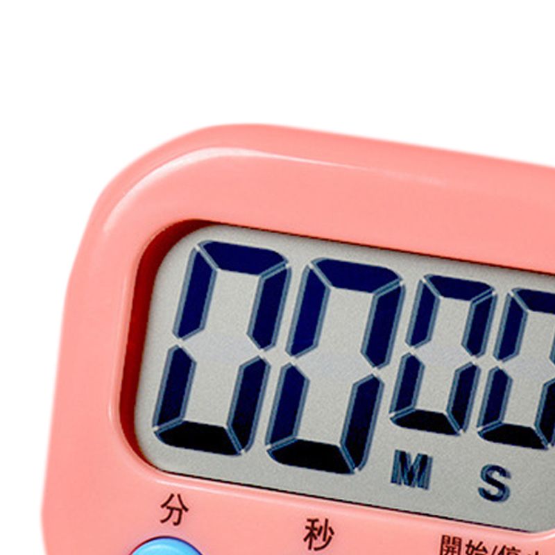Digital Clock Timer Classroom Kitchen Magnetic Stopwatch for Kids Cooking Baking Boiling Egg Sports Pink - Image 2