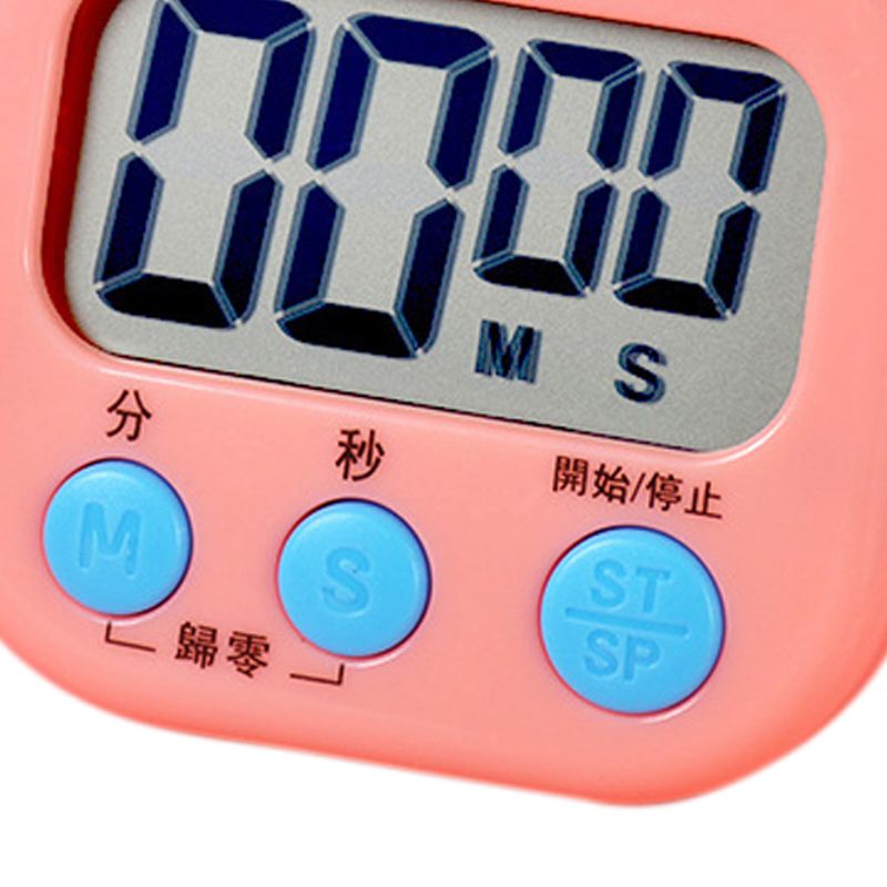 Digital Clock Timer Classroom Kitchen Magnetic Stopwatch for Kids Cooking Baking Boiling Egg Sports Pink - Image 3