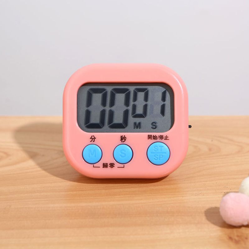 Digital Clock Timer Classroom Kitchen Magnetic Stopwatch for Kids Cooking Baking Boiling Egg Sports Pink - Image 5