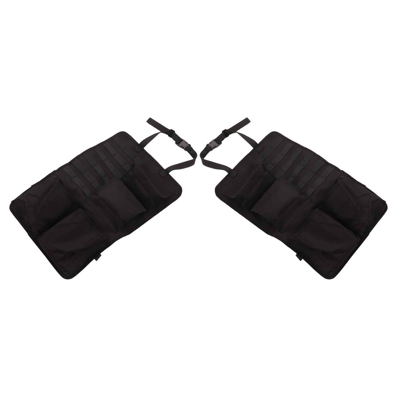 2PCS Auto Seat Organizer Oxford Cloth Waterproof Easy Cleaning Odor Free Backseat Car Organizer Black - Image 5