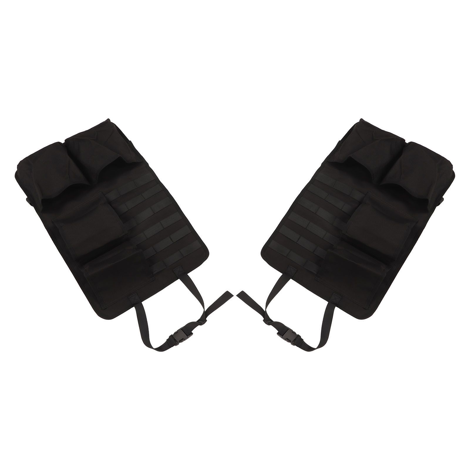 2PCS Auto Seat Organizer Oxford Cloth Waterproof Easy Cleaning Odor Free Backseat Car Organizer Black - Image 7
