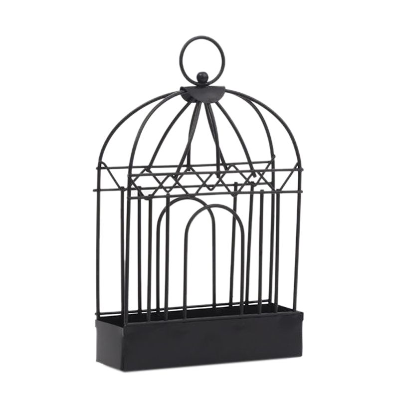 Metal Incense Repellent Holder Suspendable Modern Iron Safe Sandalwood Holder Rack for Home Bedroom Living Room Black - Image 1