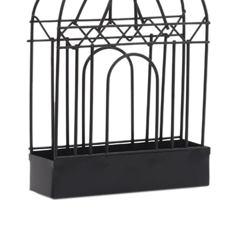 Metal Incense Repellent Holder Suspendable Modern Iron Safe Sandalwood Holder Rack for Home Bedroom Living Room Black - Image 3