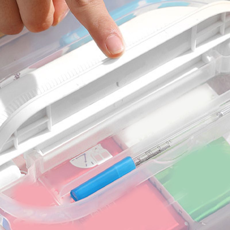 Medicine Storage Box Plastic Multi Layer Large Capacity Medicine Cabinet for Household White(medium) - Image 4