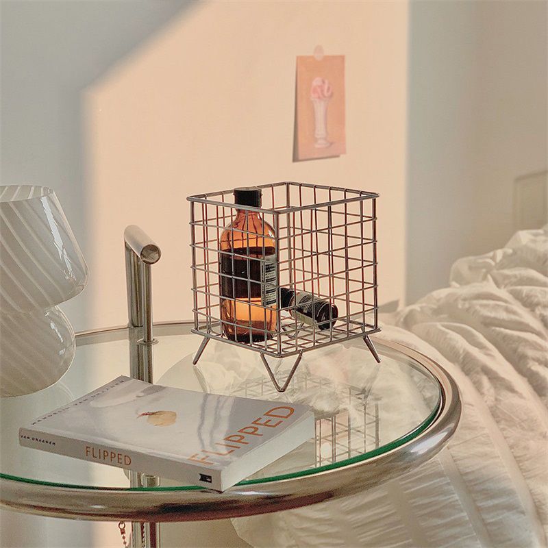 Storage Basket Stainless Steel Mesh Open Design Storage Container for Home Office Dorm Silver - Image 2