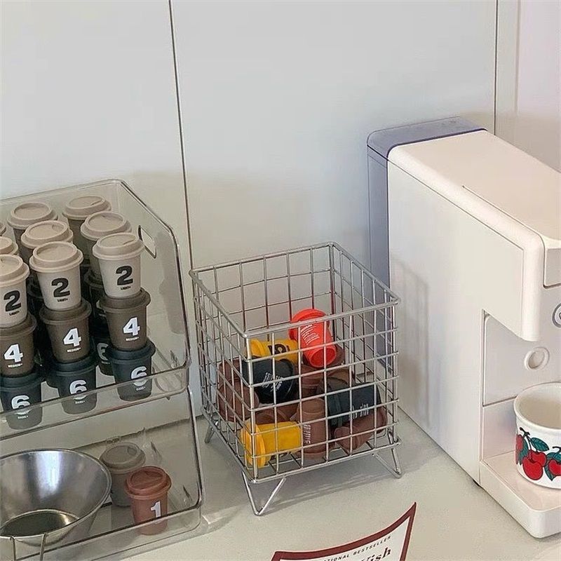 Storage Basket Stainless Steel Mesh Open Design Storage Container for Home Office Dorm Silver - Image 5