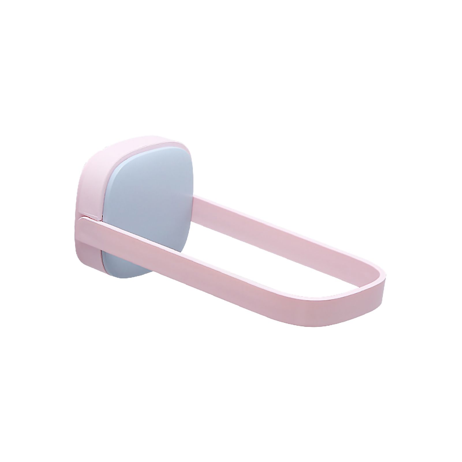 U Shape Hanger Holder Rack Rounded Corner Foldable Wall Mounted Hanger Rack For Bathroom Balcony Blue Pink - Image 1