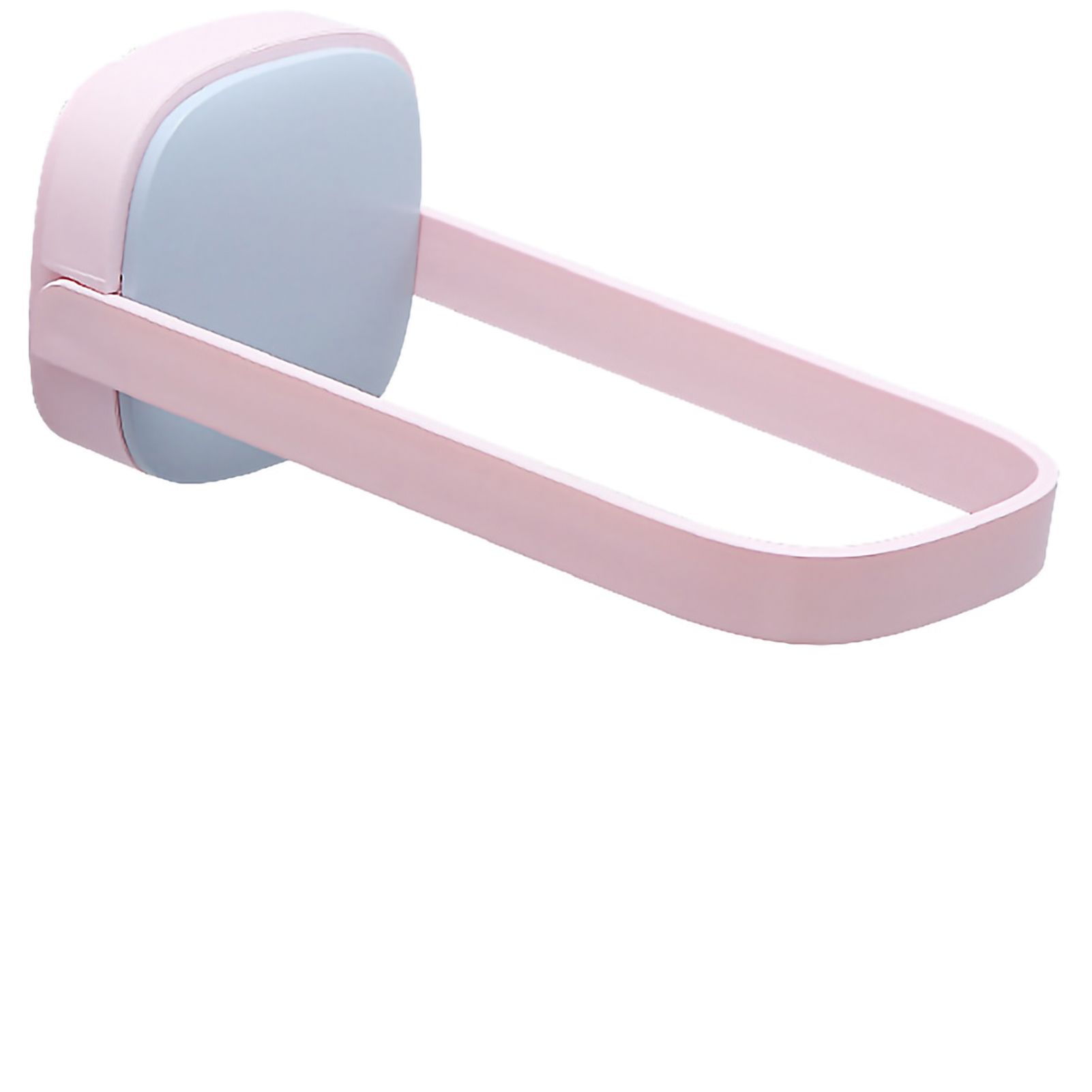 U Shape Hanger Holder Rack Rounded Corner Foldable Wall Mounted Hanger Rack For Bathroom Balcony Blue Pink - Image 2
