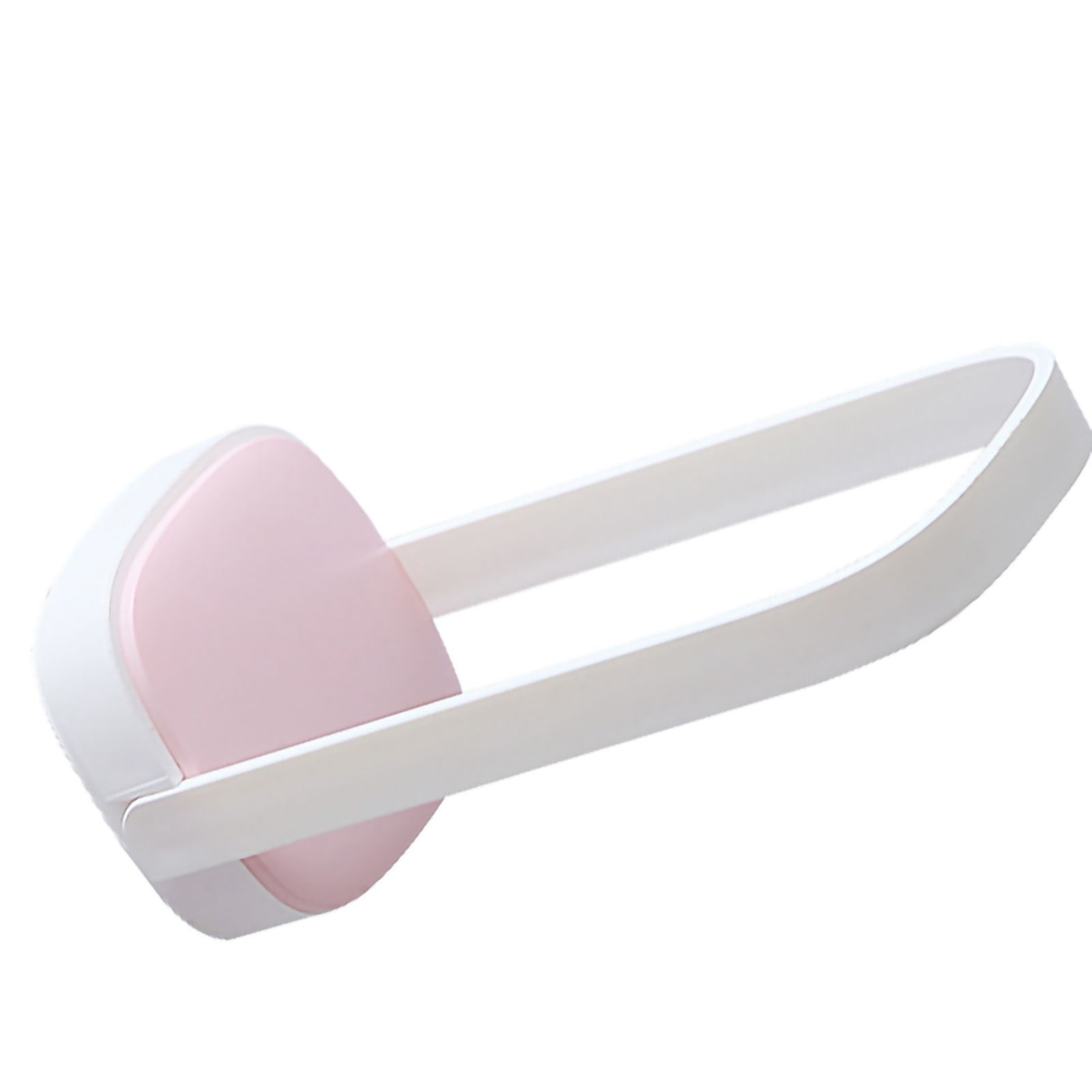 U Shape Hanger Holder Rack Rounded Corner Foldable Wall Mounted Hanger Rack For Bathroom Balcony Pink White - Image 3