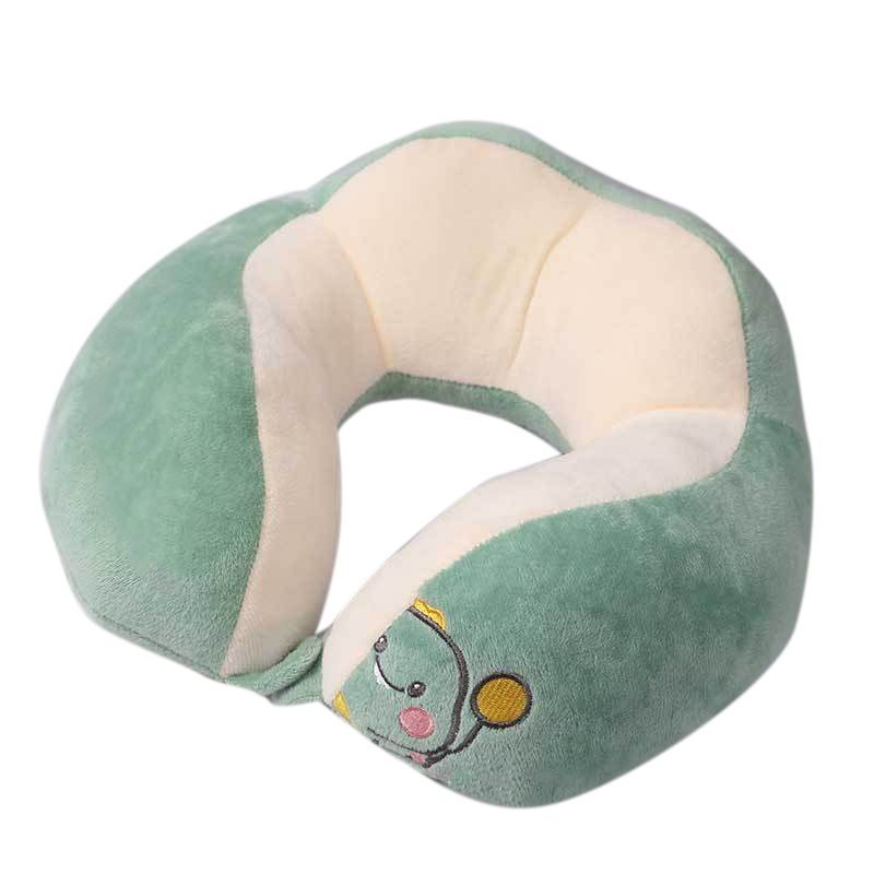 U Shaped Neck Pillow Portable Cute Head Pillow for Office Nap Travel Car Sleeping Double Embroidery Dinosaur - Image 1