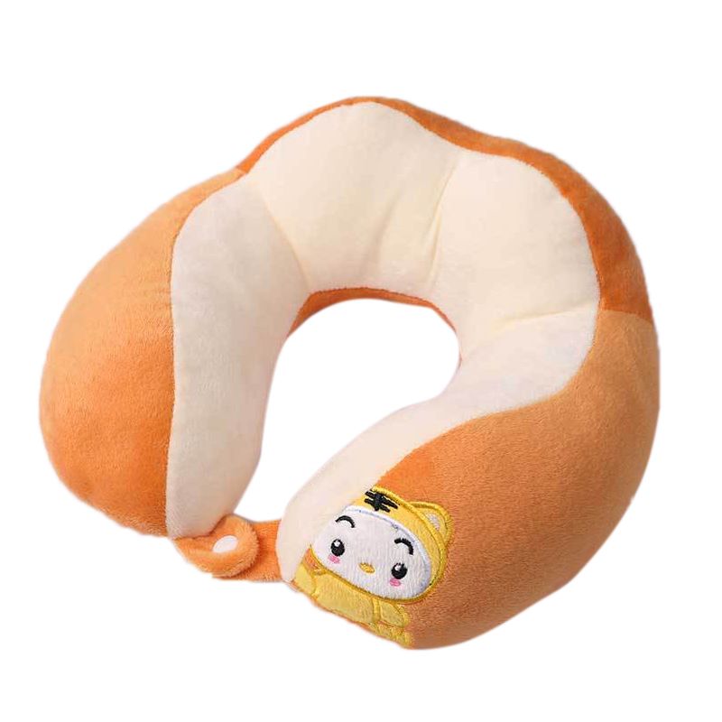 U Shaped Neck Pillow Portable Cute Head Pillow for Office Nap Travel Car Sleeping Double Embroidery Tiger - Image 1