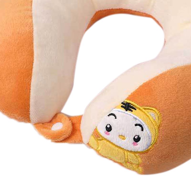 U Shaped Neck Pillow Portable Cute Head Pillow for Office Nap Travel Car Sleeping Double Embroidery Tiger - Image 3