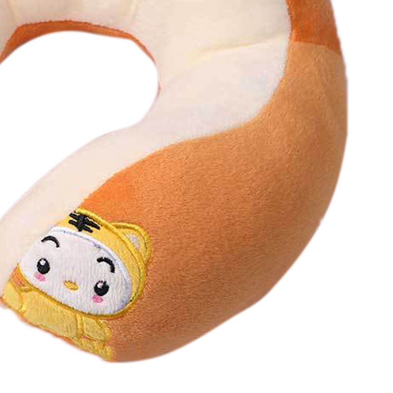 U Shaped Neck Pillow Portable Cute Head Pillow for Office Nap Travel Car Sleeping Double Embroidery Tiger - Image 4