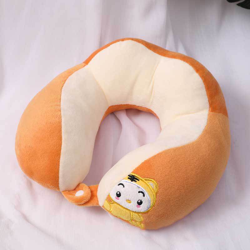 U Shaped Neck Pillow Portable Cute Head Pillow for Office Nap Travel Car Sleeping Double Embroidery Tiger - Image 5