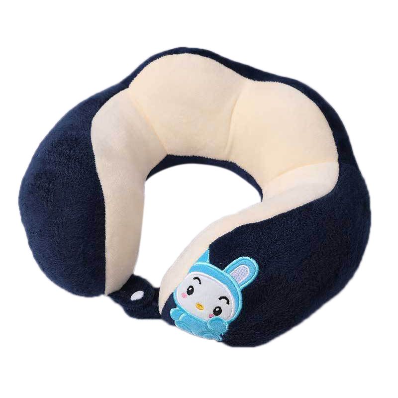 U Shaped Neck Pillow Portable Cute Head Pillow for Office Nap Travel Car Sleeping Double Embroidery Rabbit - Image 1
