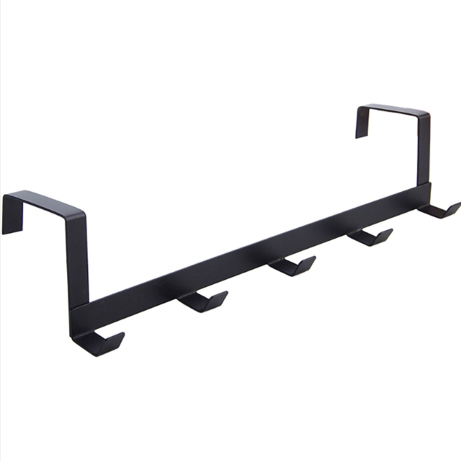 Door Hook Hanger Coat Rack Drill Free for Hanging Clothes Hat Bag Towel Bathroom Entryway Black - Image 1