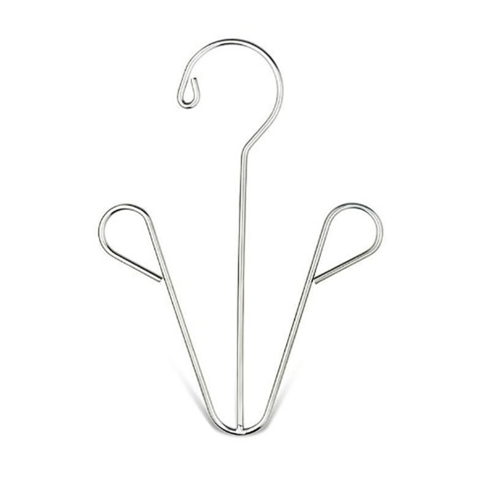 Shoes Hanging Drying Rack Double Hook Stainless Steel Storage Organizer Space Saving for Home Dormitory Polished - Image 1