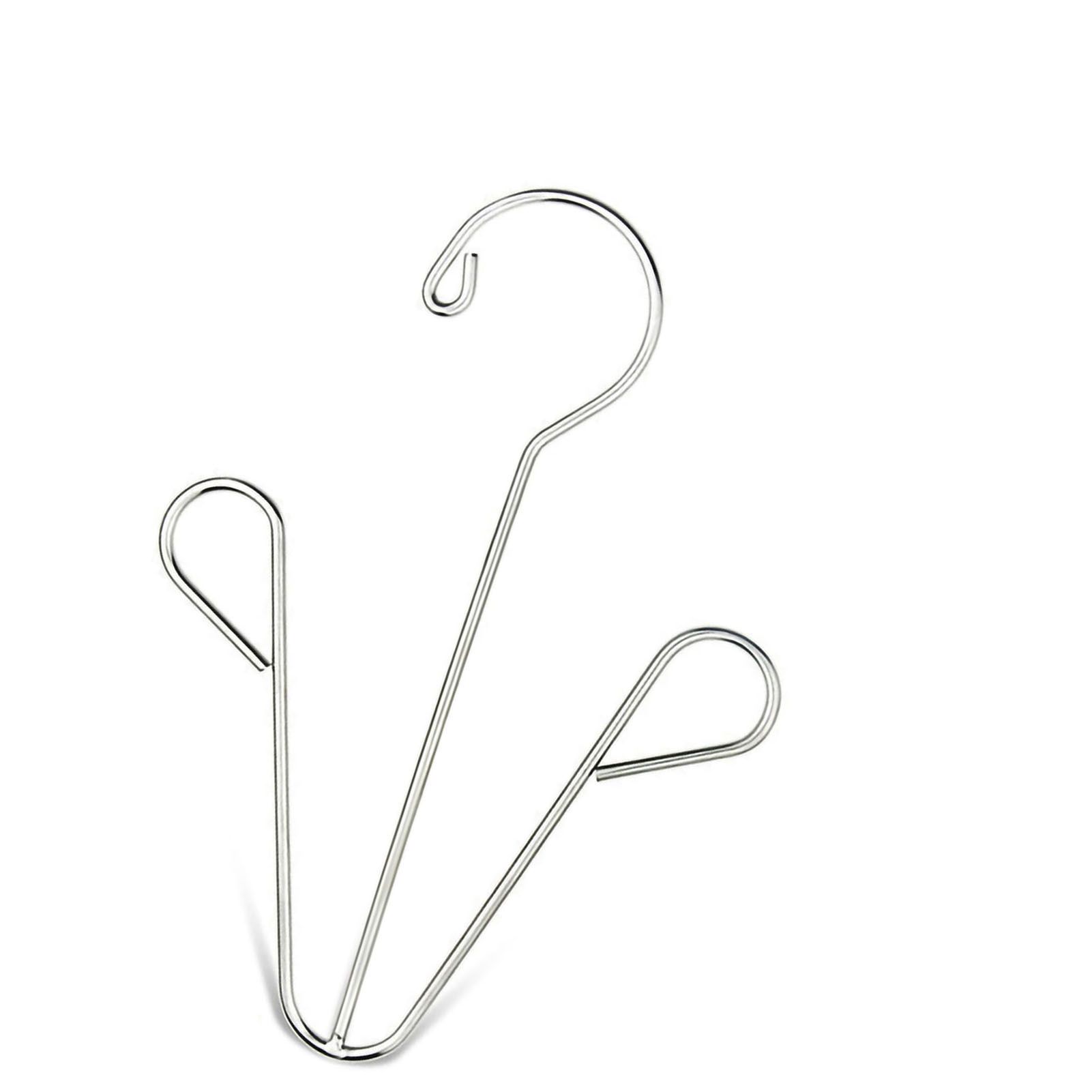 Shoes Hanging Drying Rack Double Hook Stainless Steel Storage Organizer Space Saving for Home Dormitory Polished - Image 2
