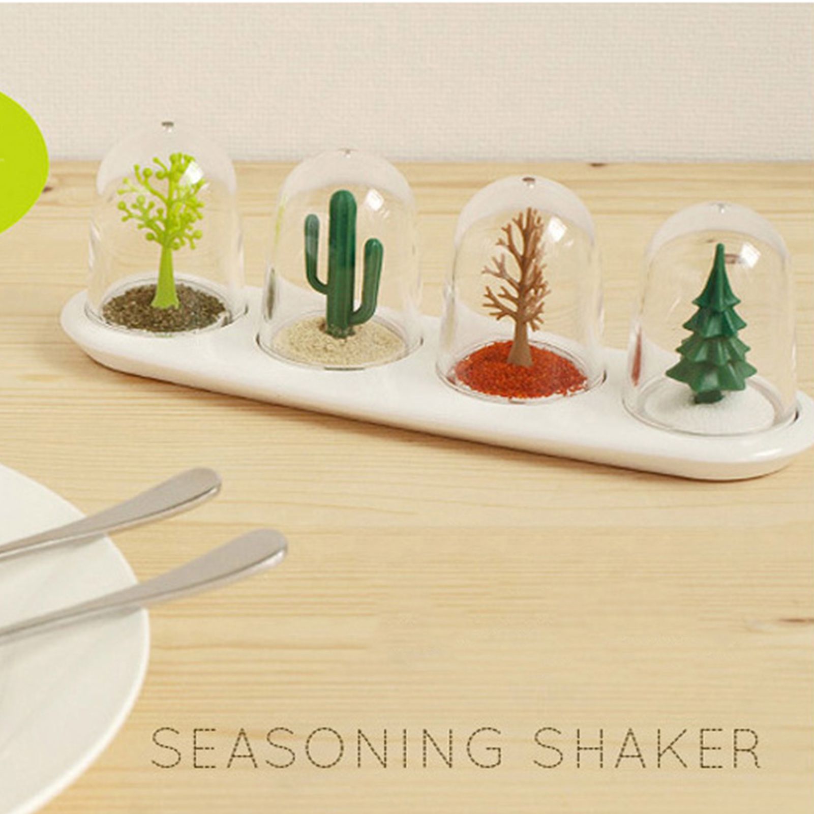 4pcs Seasoning Storage Container Innovative Cute Design Seasoning Shaker Kitchen Spice Jar Set for Home Plant - Image 4