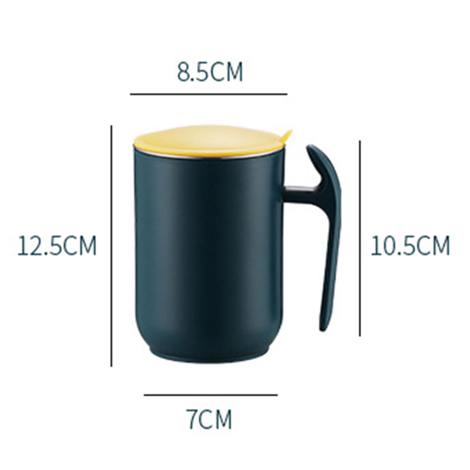 550ml Stainless Steel Double Walled Mugs Leakproof Prevent Scalding Frosted Insulated Coffee Mugs for Home Cafe Office Dark Green 550ml - Image 2