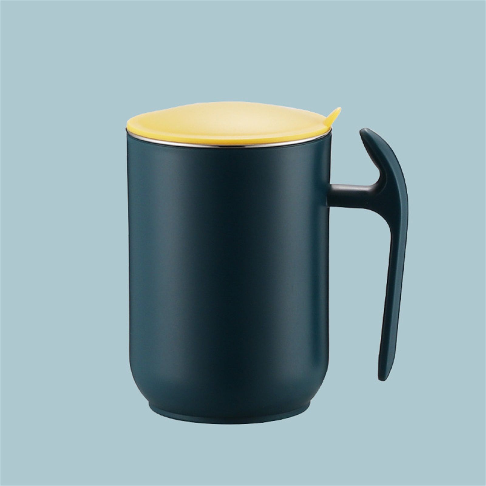 550ml Stainless Steel Double Walled Mugs Leakproof Prevent Scalding Frosted Insulated Coffee Mugs for Home Cafe Office Dark Green 550ml - Image 6