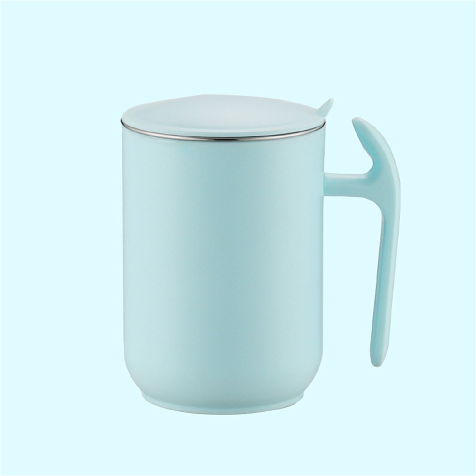 550ml Stainless Steel Double Walled Mugs Leakproof Prevent Scalding Frosted Insulated Coffee Mugs for Home Cafe Office Sky Blue 550ml - Image 5