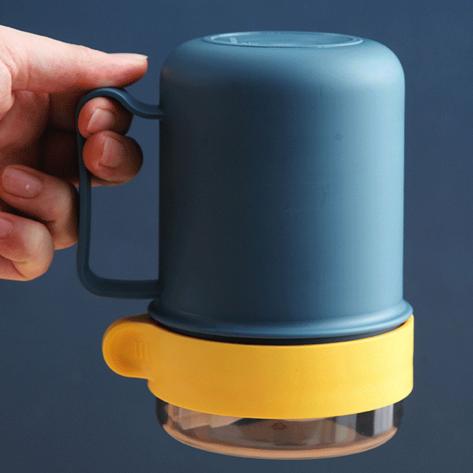 500ML Soup Cup Portable Steady Plastic Insulated Soup Containers with Lid and Spoon for Office School 500ML Blue - Image 7