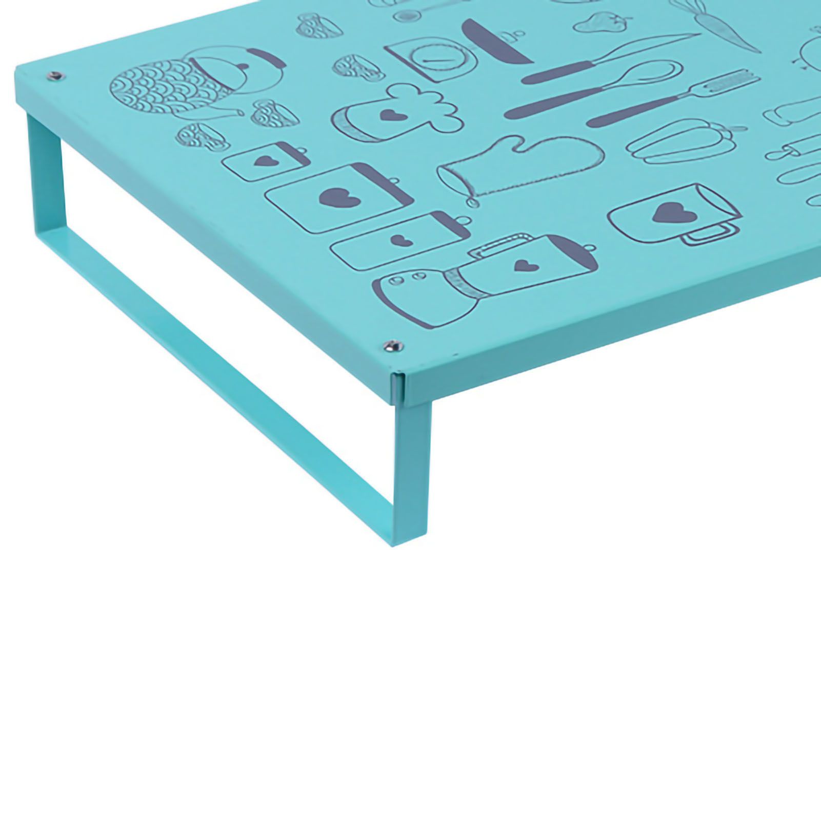 Induction Cooker Shelf Bracket Stylish Simple Gas Stove Cover Base Shelf for Kitchen Green - Image 3