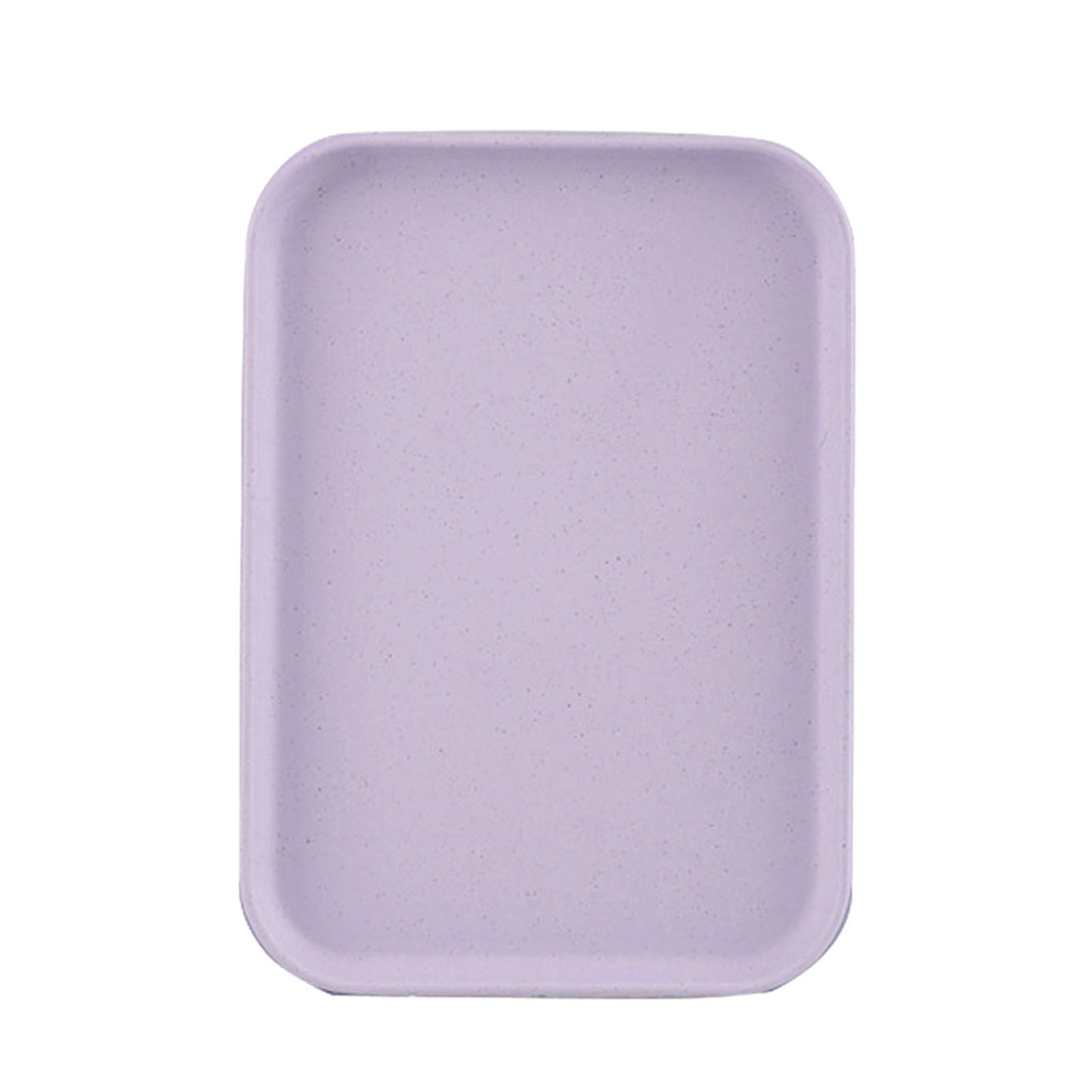 Kitchen Serving Tray Wheat Straw Rectangular Nordic Style Cupcake Fruit Snack Tea Tray for Home Office Restaurant Purple L (Approx. 38x27cm / 15.0x10.6in) - Image 1