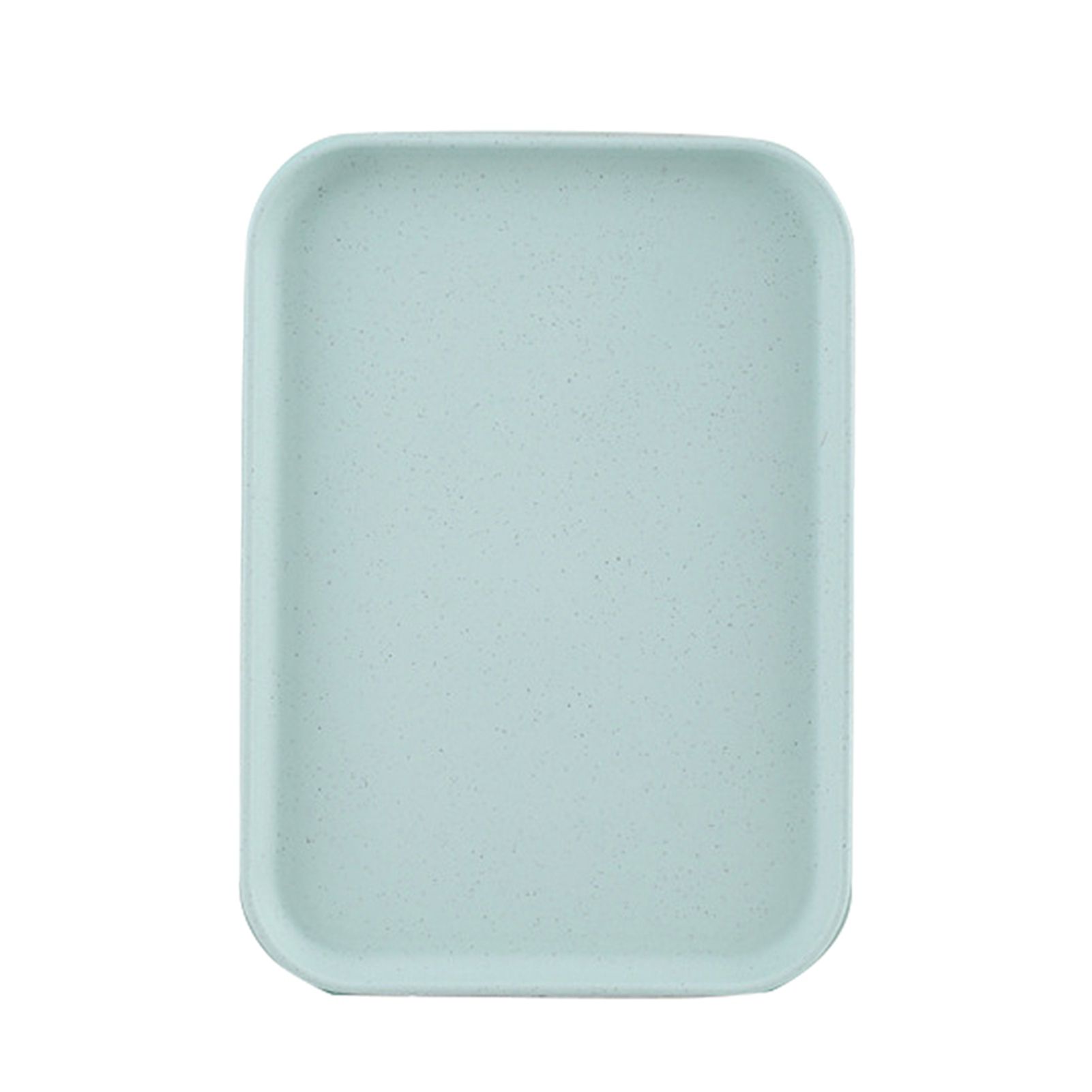 Kitchen Serving Tray Wheat Straw Rectangular Nordic Style Cupcake Fruit Snack Tea Tray for Home Office Restaurant Light Green S (Approx. 25x17cm / 9.8x6.7in) - Image 1