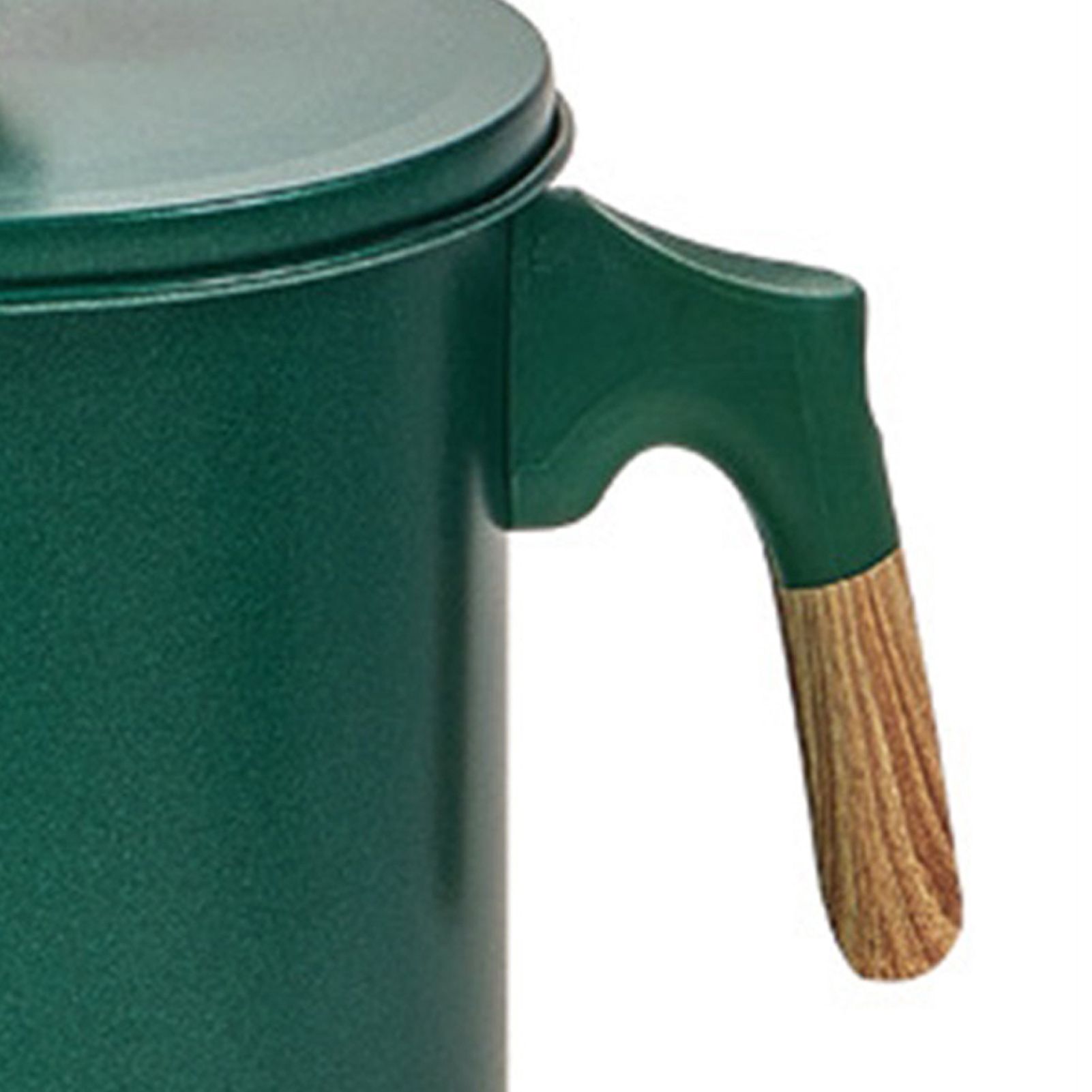 Oil Strainer Pot 1.4L Wood Grain Easy Operation No Rust Oil Storage Supplies Filter for Home Canteen Dark Green - Image 3