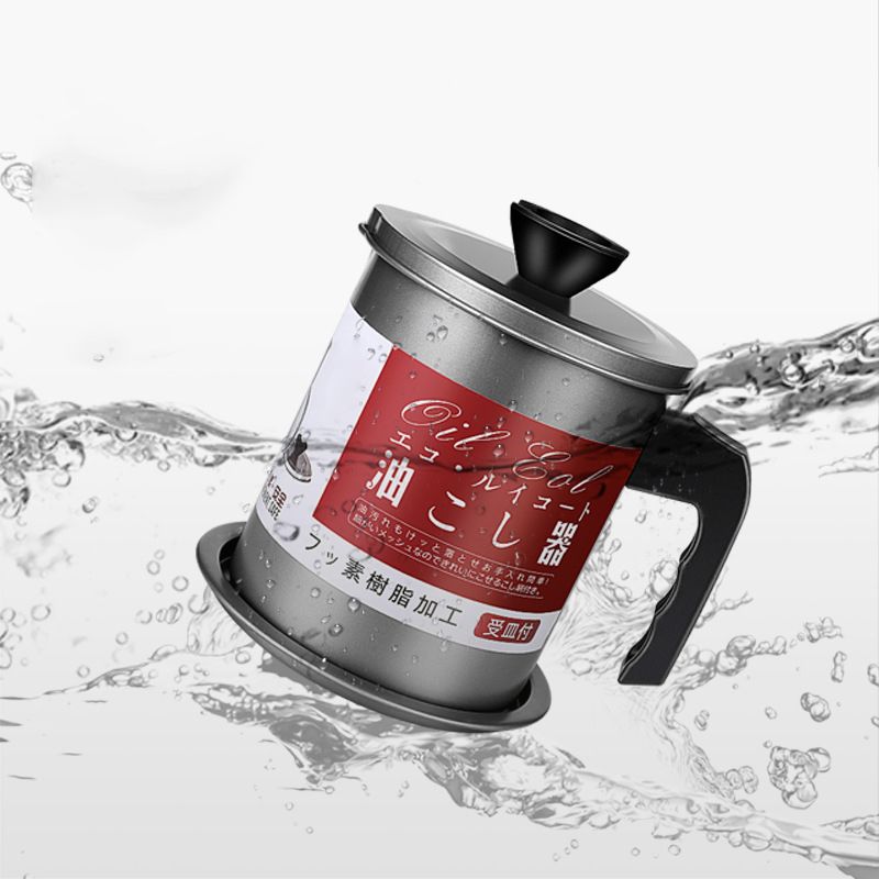 Residue Filter Oil Can Stainless Steel Large Capacity Kitchen Fat Storage Container for Cooking 1.4L Small - Image 6