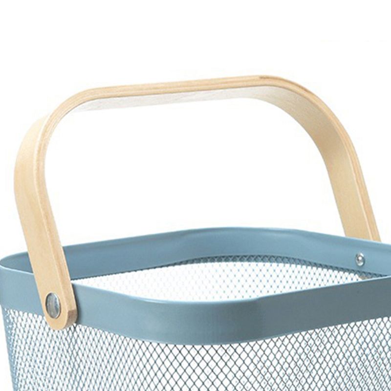 Fruit Colander Metal Material Comfortable Portable Handle Wear Resistant Practical Vegetable Drain Basket for Kitchen Blue - Image 3