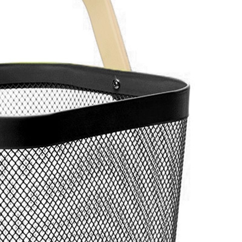 Fruit Colander Metal Material Comfortable Portable Handle Wear Resistant Practical Vegetable Drain Basket for Kitchen Black - Image 3
