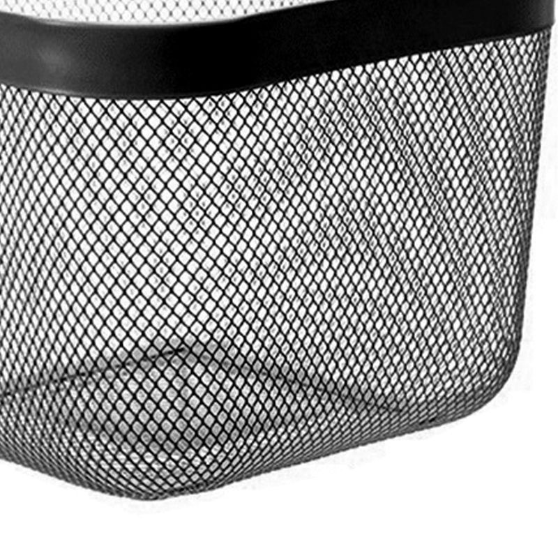 Fruit Colander Metal Material Comfortable Portable Handle Wear Resistant Practical Vegetable Drain Basket for Kitchen Black - Image 4