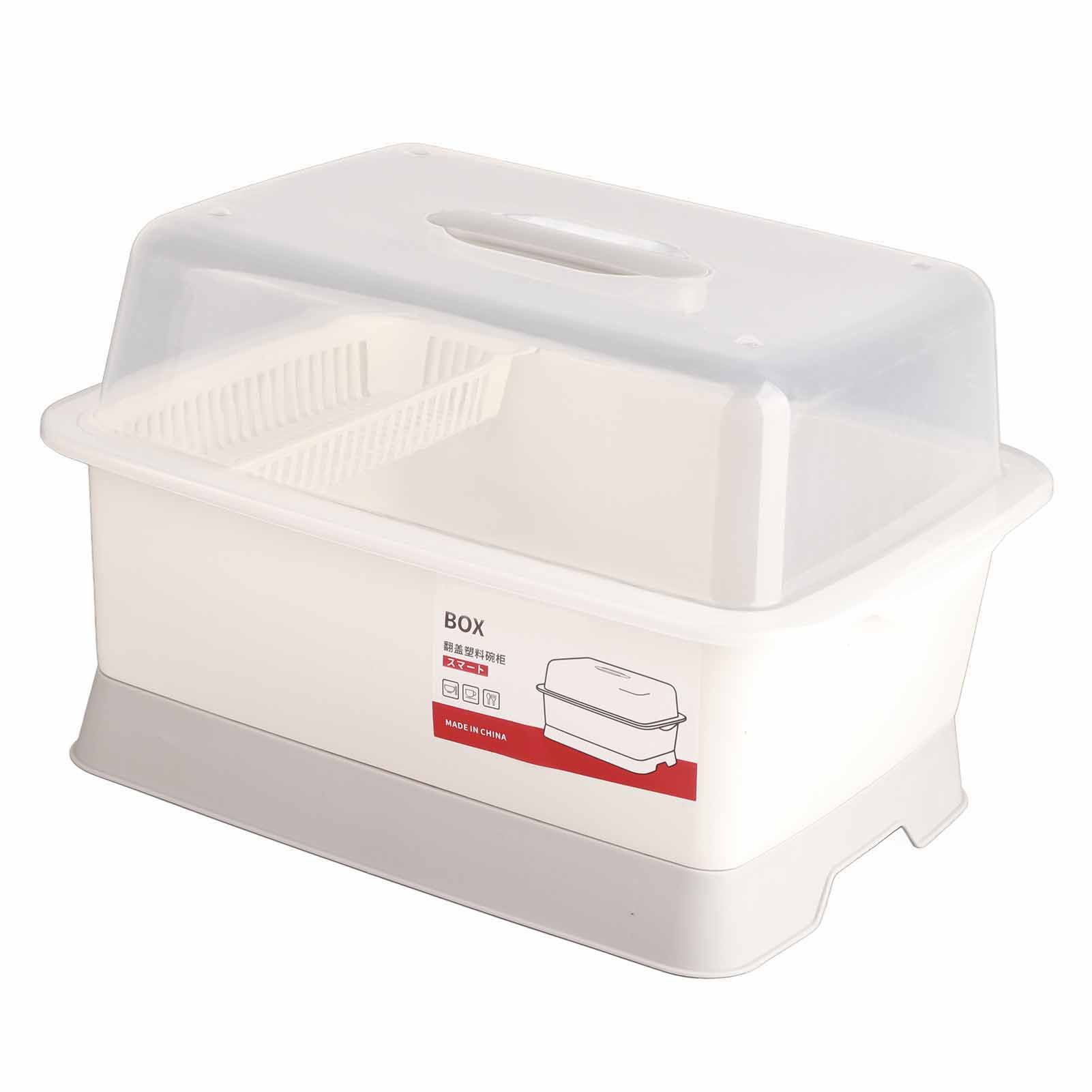 Dish Drainer Minimalist Dustproof Space Saving Dish Drying Bowl with Lid for Home Kitchen M - Image 3