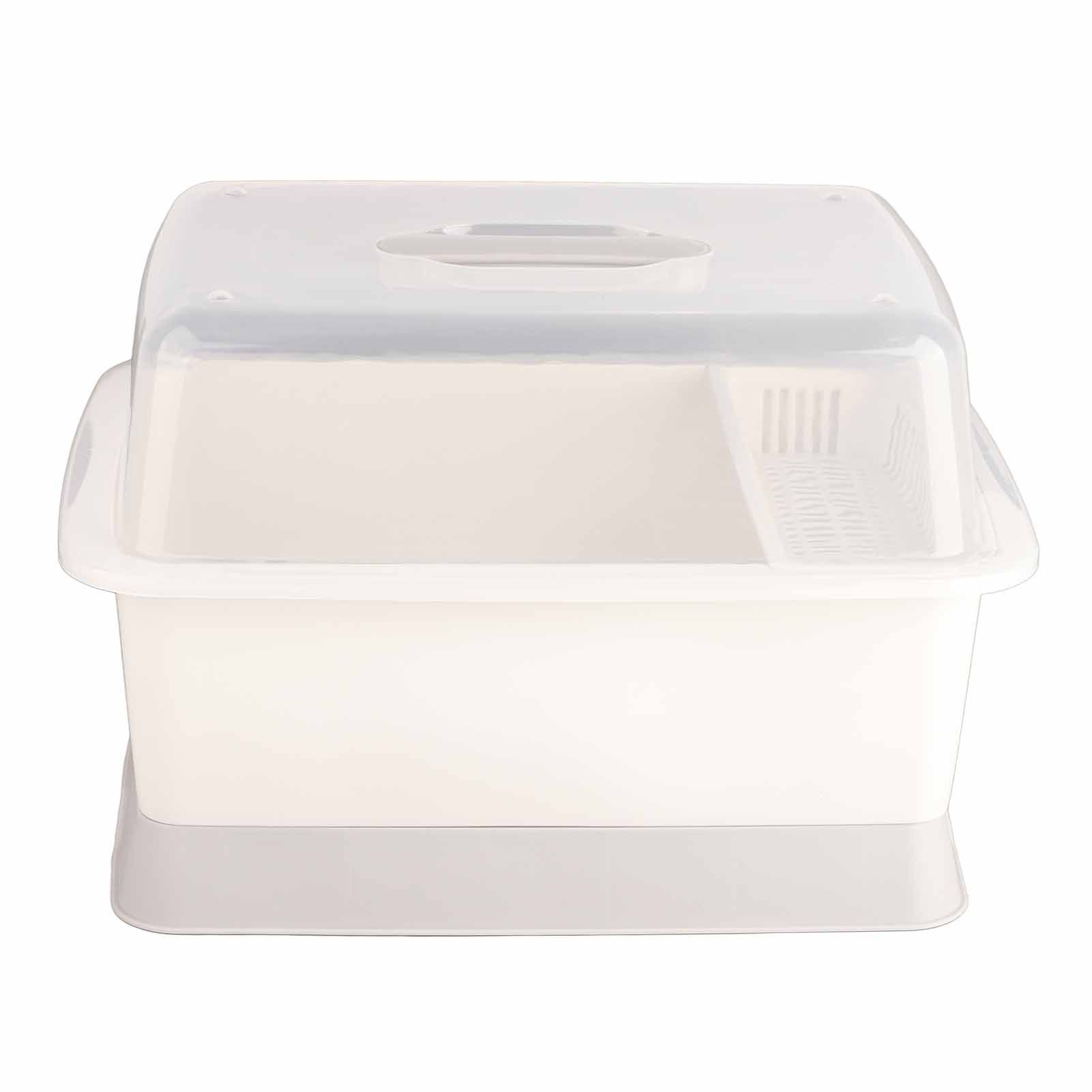 Dish Drainer Minimalist Dustproof Space Saving Dish Drying Bowl with Lid for Home Kitchen M - Image 6