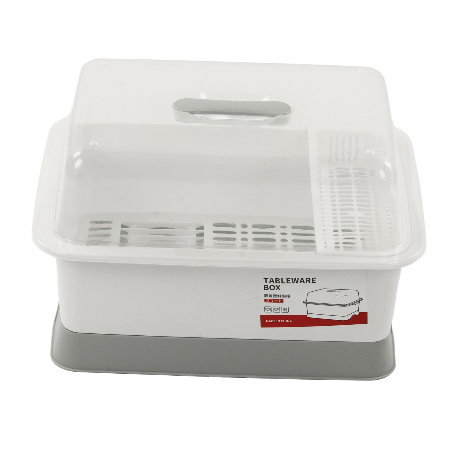 Dish Drainer Minimalist Dustproof Space Saving Dish Drying Bowl with Lid for Home Kitchen L - Image 2