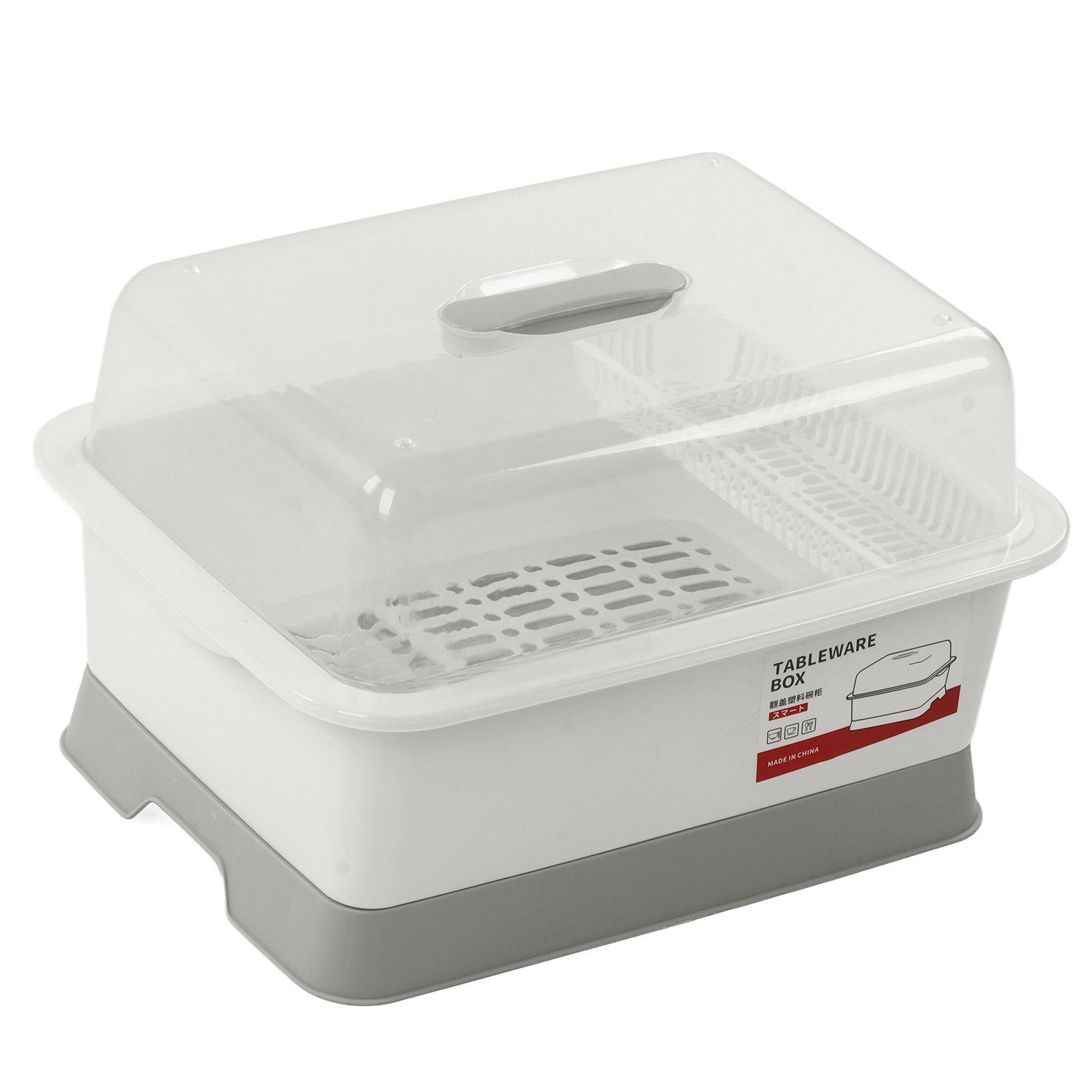 Dish Drainer Minimalist Dustproof Space Saving Dish Drying Bowl with Lid for Home Kitchen L - Image 4