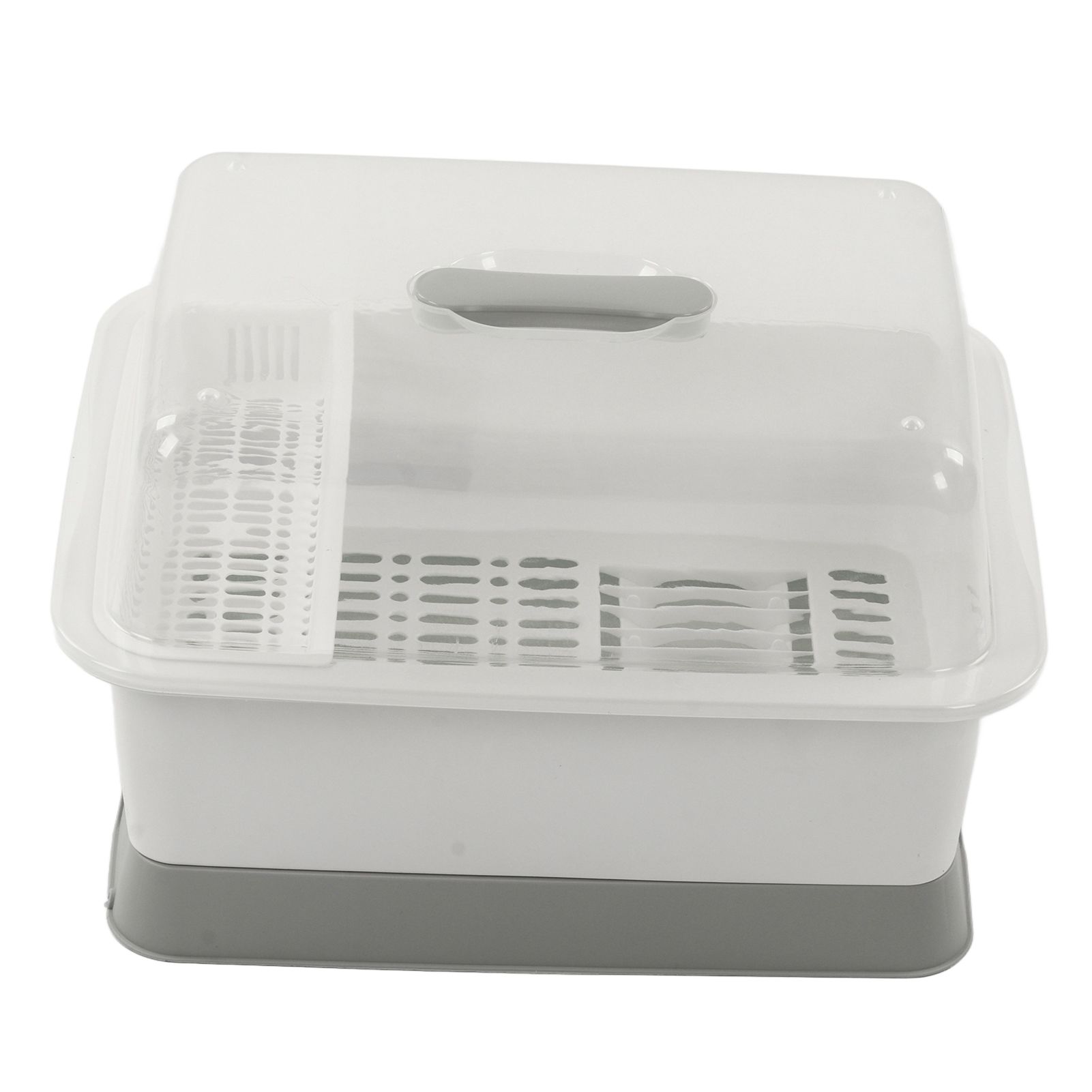 Dish Drainer Minimalist Dustproof Space Saving Dish Drying Bowl with Lid for Home Kitchen L - Image 6