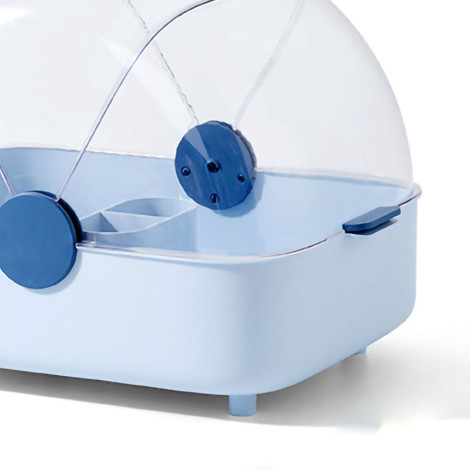 Tableware Storage Box Multifunctional Chopsticks Dishes Drying Box with Cover Kitchen Utensil Blue - Image 2