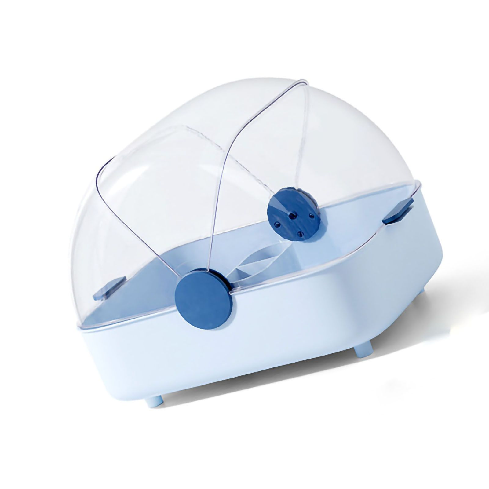 Tableware Storage Box Multifunctional Chopsticks Dishes Drying Box with Cover Kitchen Utensil Blue - Image 4