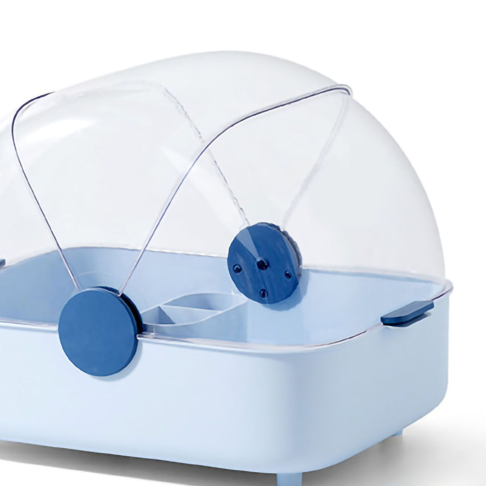 Tableware Storage Box Multifunctional Chopsticks Dishes Drying Box with Cover Kitchen Utensil Blue - Image 5
